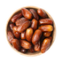 Aurum Tunisian Deglet Noor pitted dates in a bowl — soft, naturally sweet, nothing added